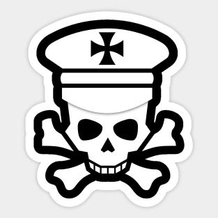 Peaked Cap Skull Sticker